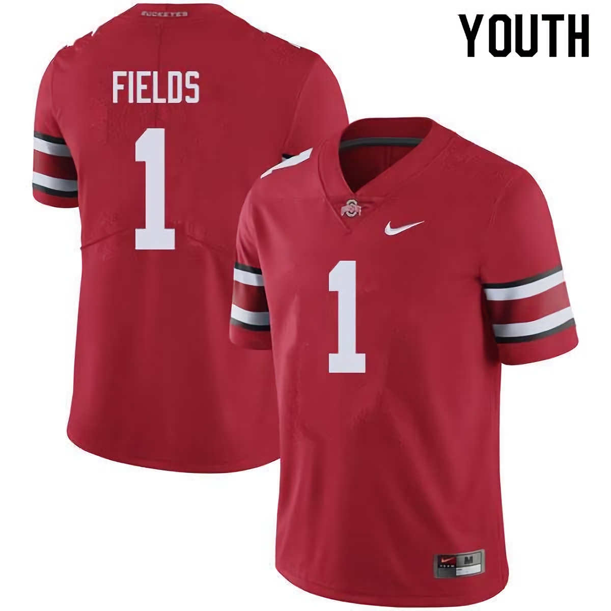 Justin Fields Ohio State Buckeyes Youth NCAA #1 Nike Red College Stitched Football Jersey QFF8656ZW